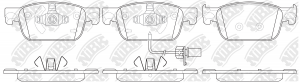 Колодки тормозные AUDI A4,A5,Q5 (15-) передние (4шт.) NIBK PN0732W NIBK
