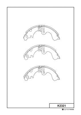 Колодки тормозные барабанные Toyota Sera 90-95,Cynos 91-99 K2321 K2321 MK KASHIYAMA