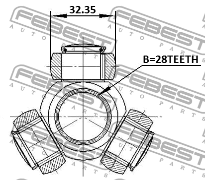 Трипоид 28X32.35 0716-RS415 FEBEST