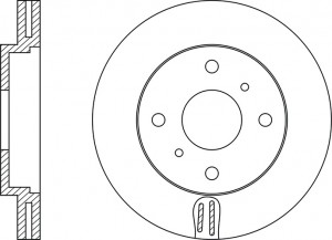 Диск тормозной MITSUBISHI GALANT VI 9604/LANCER 03 передний RN1237 RN1237 NIBK