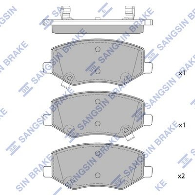 Тормозная колодка SP2480 SP2480 SANGSIN