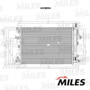 Радиатор кондиционера (паяный) VOLVO XC90 2.5-3.2 02- ACCB054 ACCB054 MILES