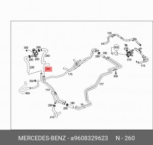 ФАСОННЫЙ ШЛАНГ A9608329623 A9608329623 MERCEDES BENZ