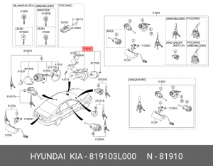 ЗАМОК ЗАЖИГАНИЯ В СБОРЕ 819103L000 MOBIS