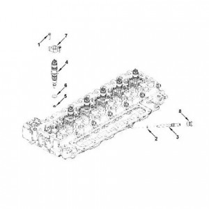 Коннектор форсунки КАМАЗ Камминз ISBe, ISDe V=4.5/6.7 (4929864) (Haffen) 0080 HAFFEN