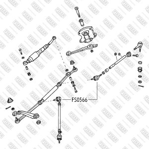 наконечник рулевой тяги!\ VW Caddy 1.5-1.8i/1.6D 82-92/Golf 1.1-1.8i/1.5D/1.6D 7 FS0566 FIXAR
