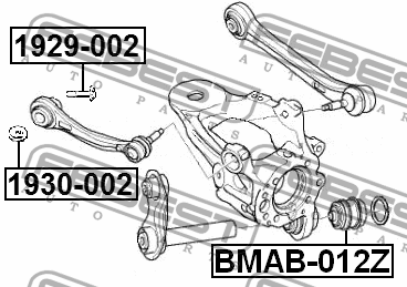 Болт с эксцентриком BMW X5 E70 2006-2013 1929-002 1929-002 FEBEST