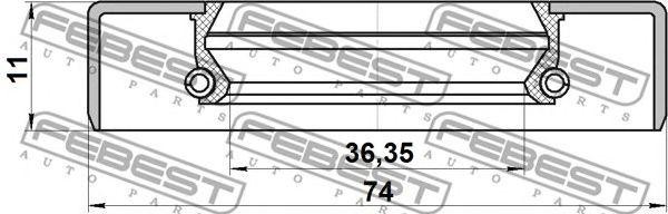 Сальник привода (39X74X11) 95GDS-39741111R 95GDS-39741111R FEBEST