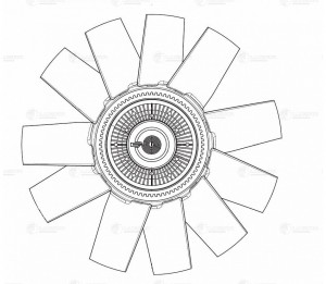 Муфта вязкост. с крыльч. для ам ГАЗель Next с дв.УМЗ-А274 EvoTech 2.7 (LVC 0327) LVC 0327 LUZAR
