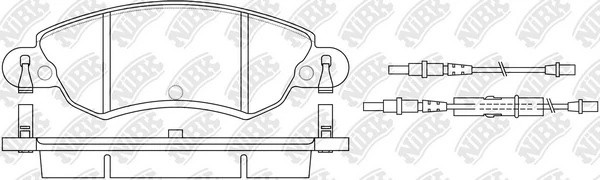 Колодки тормозные CITROEN C5 (01-) (1.6 D/2.0 D/1.8/2.0) передние (4шт.) NIBK PN0183W NIBK