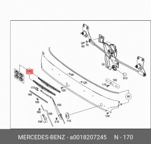 к-кт щеток стеклоочистителя! каркасные 700мм+ 700мм \MB Actros MP4 A 001 820 72 45 MERCEDES BENZ