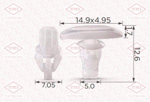 Клипса автомобильная [упаковка 10 штук] TJB1681 TJB1681 TATSUMI