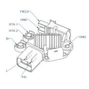 Регулятор HYUNDAI Elantra (06-) напряжения генератора TESLA TECHNICS TT31749 TESLA TECHNICS