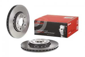 Диск тормозной RENAULT Megane (08-),Laguna (07-),Duster (10-) передний (1шт.) BR 09.A727.11 BREMBO
