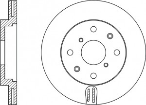 Диск тормозной SUZUKI Swift (10-) передний (1шт.) NIBK RN1526 NIBK