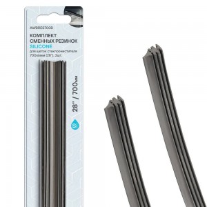 Резинки стеклоочистителя SILICONE 700х6мм (28) 2 шт. в блистере (AWBRES700B) AWBRES700B AIRLINE