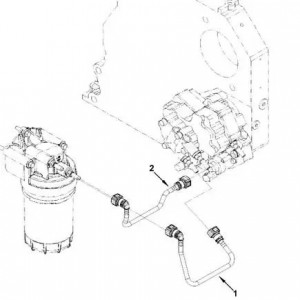 Трубка топливная 3310 дв.Cummins ISF 3.8 (от фильтра к ТНВД) (4990464) (Haffen) 0521 HAFFEN