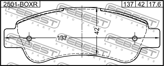 колодки дисковые задние!\ Citroen Jumper 2.2HDi 06> 2501-BOXR FEBEST