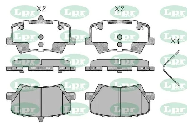 Колодки тормозные дисковые GEELY TUGELLA 20-/VOLVO XC40 17- задние 05P2061 05P2061 LPR