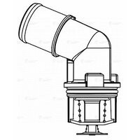Термостат для а/м SsangYong NewActyon/Korando C 10- 2.0d 90°С c корпусом LT 1706 LT1706 LUZAR