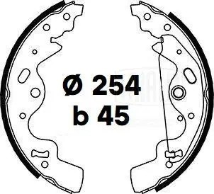Колодки торм. Land Rover Freelander (98-) барабан. 254x45 (GF 4482) GF 4482 TRIALLI