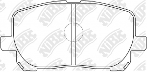 Колодки тормозные TOYOTA Avensis (01-09),Matrix (01-04) передние (4шт.) NIBK PN1470 NIBK