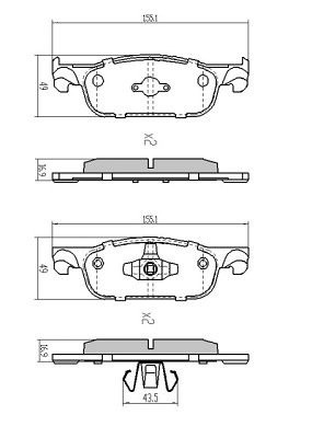 колодки дисковые передние! \ Renault Clio IV, Dacia Logan II/Sandero II 1.2/1.5d FBP1987 FREMAX
