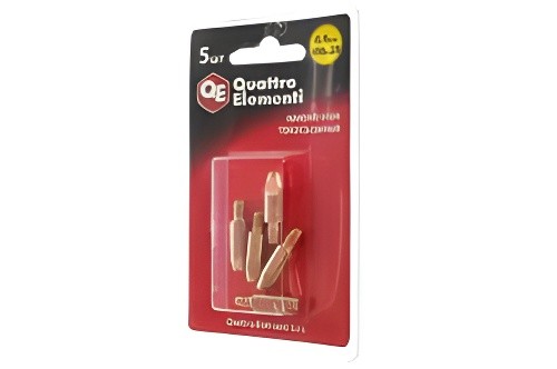 Наконечник контактный M6х28мм d=0.8мм (5шт.) QUATTRO ELEMENTI 771-237 QUATTRO ELEMENTI