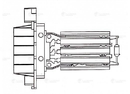 Резистор э/вент. отоп. для а/м Fiat Ducato (06-)/PSA Boxer/Jumper (06-)  LFR1680 LFR 1680 LUZAR