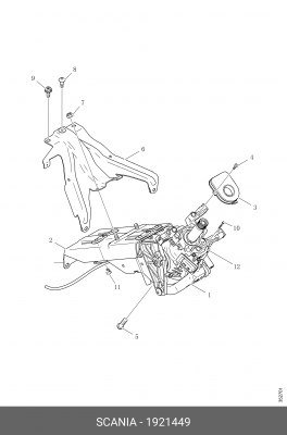 защелка кронштейна !\Scania 1921449 SCANIA