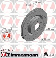 диск тормозной !Sport перед. 360x30/62-5x120 \ Land Rover Range Rover Sport 2.7- 450520252 ZIMMERMANN