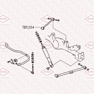 сайлентблок задн. верхнего продольного рычага!\ TOYOTA Land Cruiser Prado >09 TEF1354 TATSUMI