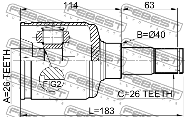 ШРУС 2111-TRCLH 2111-TRCLH FEBEST