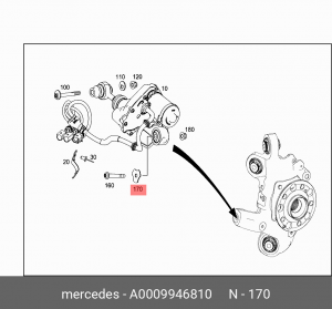 Шайба MERCEDES рычага подвески задней OE A 000 994 68 10 MERCEDES BENZ