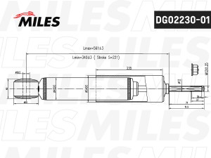 Амортизатор TOYOTA LAND CRUISER 120 09/02- зад.газ. (TRW JGT970T) DG02230-01 DG02230-01 MILES