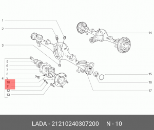 Маслоотражатель подшипника полуоси 2121 ("АВТОВАЗ")  21210-2403072-00 21210-2403072-00 LADA VAZ