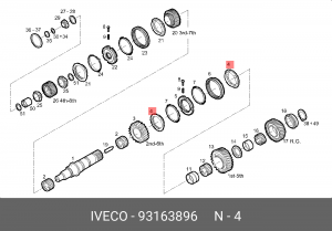 кольцо синхронизаторa! конус\ IVECO, ZF 16S150/151/181/220/221/251 93163896 IVECO