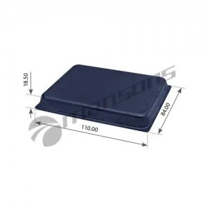 Подушка рессоры MAN E2000,F2000,F90 (80х105х13) MANSONS 700.300 MANSONS