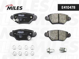 Колодки тормозные задние (без датчика) (Смесь Low-Metallic) OPEL ASTRA G 98/ZAFI E410478 MILES