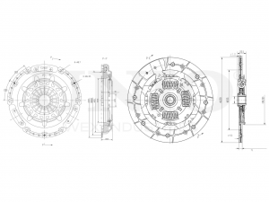 Комплект сцепления без подшипника CLT-20012 UNIO