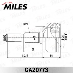 ШРУС наружный JEEP GRAND CHEROKEE III 2004-2010 GA20773 GA20773 MILES
