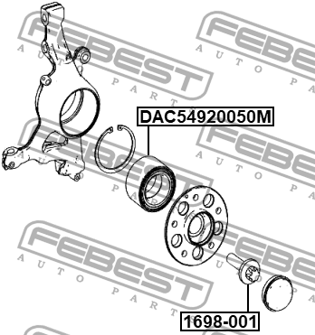 Подшипник ступицы DAC54920050M DAC54920050M FEBEST