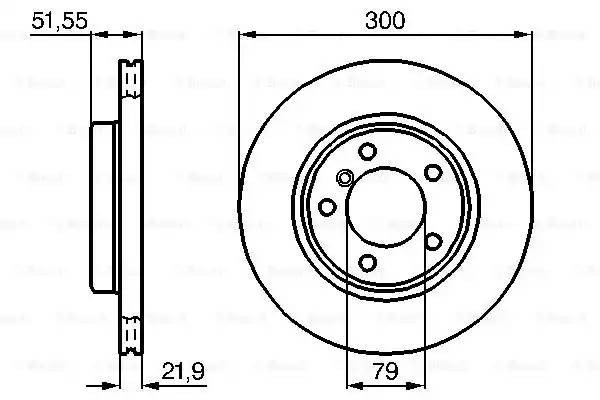 Диск тормозной BMW 3 (E46) (01-05) передний (1шт.) BOSCH 0 986 478 571 BOSCH