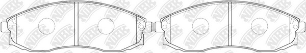 Колодки тормозные MITSUBISHI L200 (97-06) передние (4шт.) NIBK PN2824 NIBK