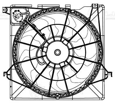Э/вентилятор охл. с кожухом для а/м Hyundai Santa Fe III (12-) 2.2CRDi  LFK0822 LFK0822 LUZAR