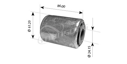 Сайлентблок DAF рессоры (24x61x86) MANSONS 200.064 MANSONS