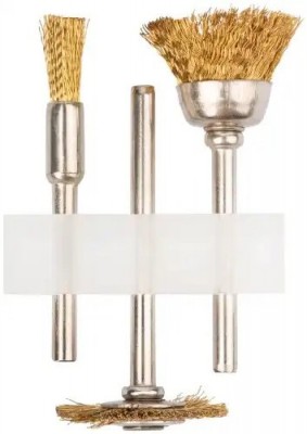 Кордщетка для гравера набор 3шт. латунированная FIT 36904 FIT