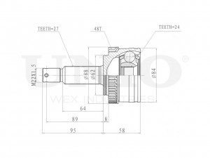 ШРУС внешний CVJ-20268 UNIO