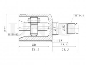 ШРУС внутренний CVJ-30001 UNIO