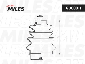 Пыльник ШРУСа внутренний CHEVROLET AVEO/NEXIA/LACETTI/NUBIRA GD00011 GD00011 MILES